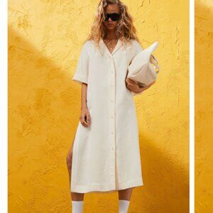 H&M Linen-Blend Shirt Dress